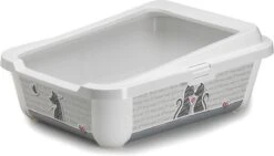 Moderna Trendy Cat Open - Grijs - Kattenbak - 50.5 X 38.5 X 18 Cm