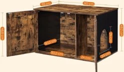 Meubelexpert Kattenhuis Voor Kattenbak - Met Deuren - Vintage - Bruinzwart - PCL002X02 -Merkloos Winkel 1200x693 1