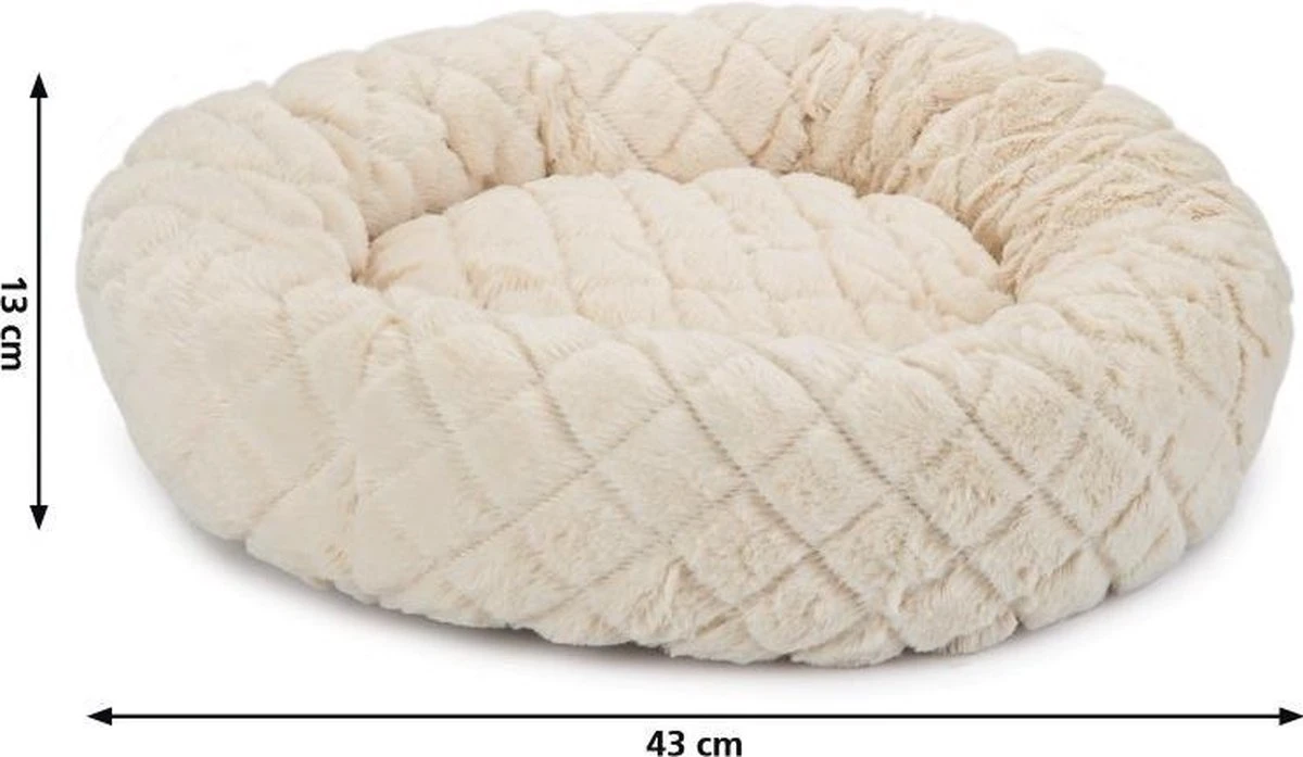 Beeztees Levisa - Kattenmand - Pluche - Beige - 43x43x13 Cm 2 Beeztees Levisa - Kattenmand - Pluche - Beige - 43x43x13 Cm - Afbeelding 2