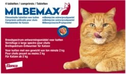 Milbemax Ontworming Tabletten Grote Kat 2 - 12 Kg 2 X 2 Tabletten