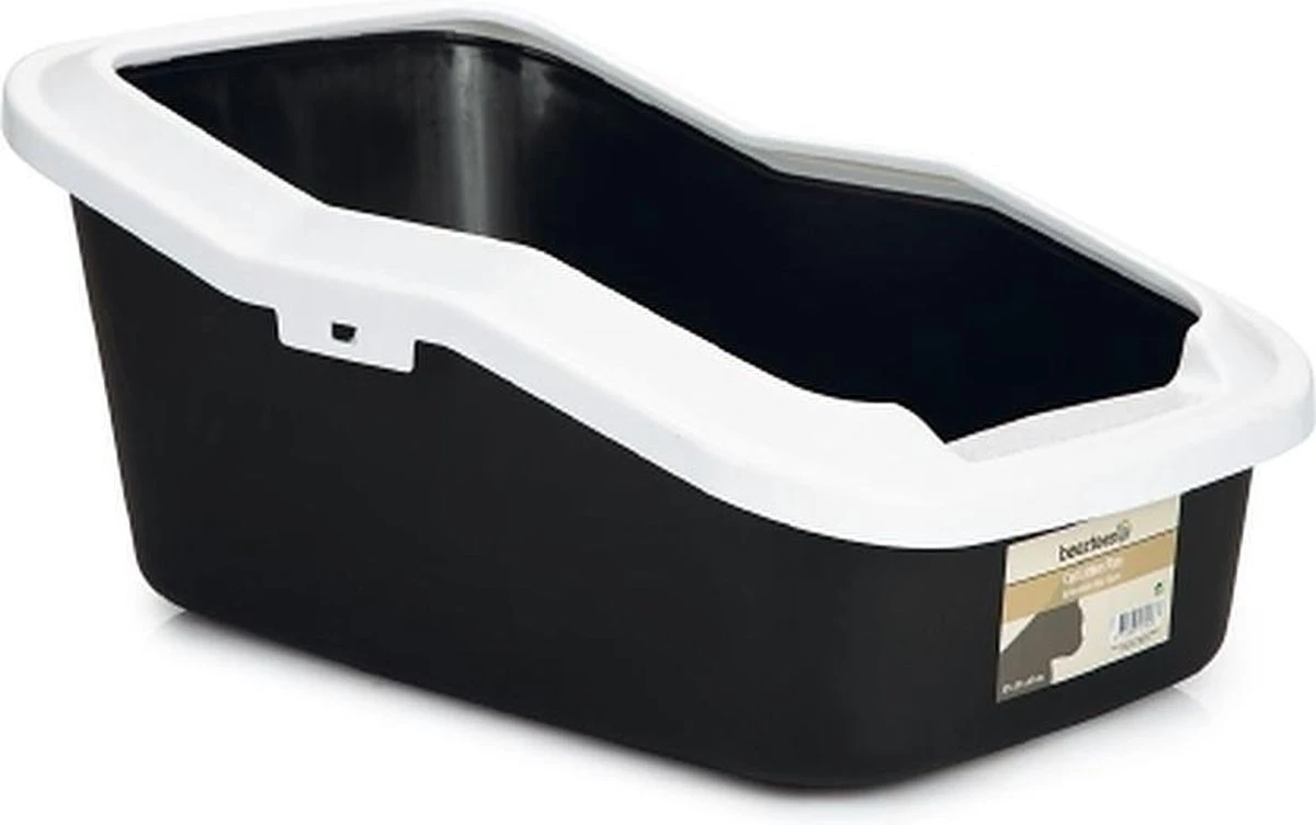 Beeztees Blitz Kattenbak Open Inclusief Rand. Zwart/Wit. 57 X 37 X 27 2 Beeztees Blitz Kattenbak Open Inclusief Rand. Zwart/Wit. 57 X 37 X 27 - Afbeelding 2