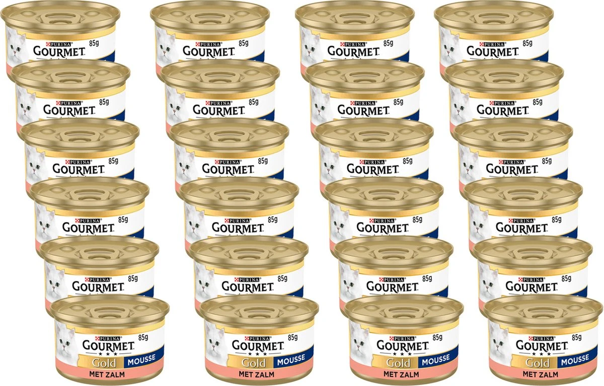 Gourmet Gold Mousse - Kattenvoer Natvoer - Zalm - 24 X 85 Gr 4 Gourmet Gold Mousse - Kattenvoer Natvoer - Zalm - 24 X 85 Gr - Afbeelding 4