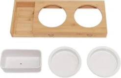 Pfotenolymp® Voederstation Met Kattengras Voor Katten - Porseleinen Kattenbak/Voedingsbak - Verhoogde Kom Set Met Kattengrasbak - Voerbak Hoog -Merkloos Winkel 1200x774 1