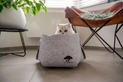 Djambo Grijs Kattenmand Vilt Met 1 Zacht Kussen - Elegant En Praktisch Kattenbed - Comfortabel En Origineel Design -Merkloos Winkel 1200x798 1