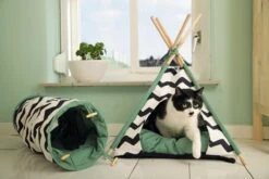 Beeztees Kioni Tipi Tent - Kattenhuis - Zwart/Wit - 50x50x70 Cm 19 Beeztees Kioni Tipi Tent - Kattenhuis - Zwart/Wit - 50x50x70 Cm -Merkloos Winkel 1200x800 42