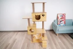 Katten Krabpaal - Houten Krabpaal - 150cm Hoog - Hout - Sisal -Merkloos Winkel 1200x800 55