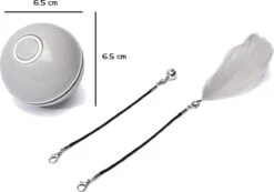 Catchit!® Interactieve Zelfrollende Bal Katten - Kattenspeeltjes - Inclusief USB Kabel En Staartjes - Kattenspeelgoed - Smart - Grijs 10 Catchit!® Interactieve Zelfrollende Bal Katten - Kattenspeeltjes - Inclusief USB Kabel En Staartjes - Kattenspeelgoed - Smart - Grijs -Merkloos Winkel 1200x839