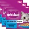 Whiskas 7+ Natvoer - Vis - Selectie In Gelei - Maaltijdzakjes 48 X 85 G