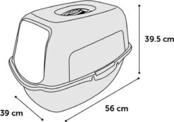 Kattenbak Lexie Zwart - Zwart - 39 X 56 X 39.5 Cm -Merkloos Winkel 1200x843