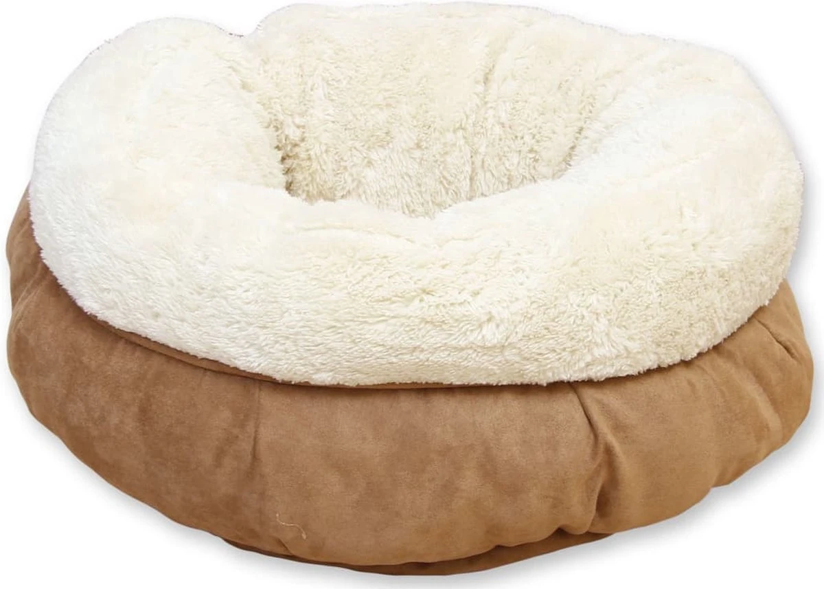All For Paws Donut Bed – Kattenmand – Biedt Warmte En Comfort Voor Katten Of Kleine Honden – Ø 45cm – Beige – Wasbaar Met De Hand 2 All For Paws Donut Bed – Kattenmand – Biedt Warmte En Comfort Voor Katten Of Kleine Honden – Ø 45cm – Beige – Wasbaar Met De Hand - Afbeelding 2