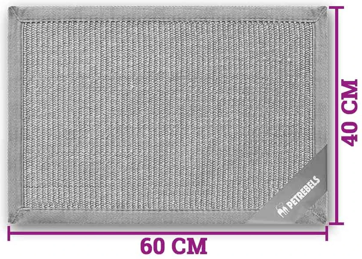 Petrebels Mastermat 60 Katten Krabmat - Grijs - 60 X 40 Cm - Zeer Sterk 12 Petrebels Mastermat 60 Katten Krabmat - Grijs - 60 X 40 Cm - Zeer Sterk - Afbeelding 12