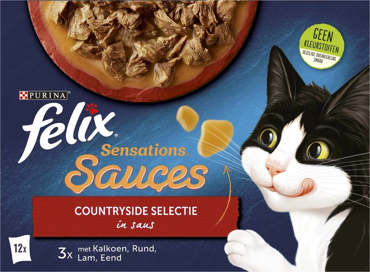 Felix Sensations Sauces Countryside Selectie In Saus - Katten Natvoer - 48 X 85g 2 Felix Sensations Sauces Countryside Selectie In Saus - Katten Natvoer - 48 X 85g - Afbeelding 2