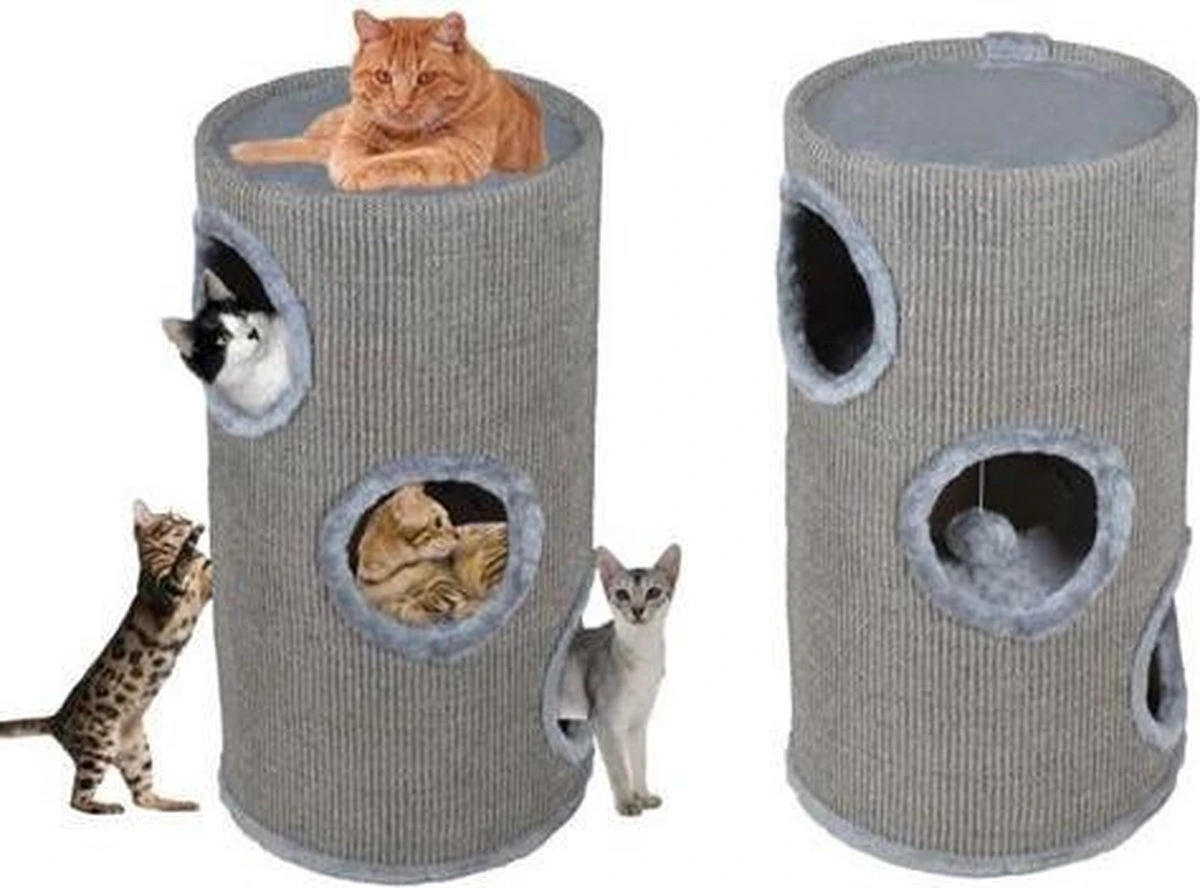 Topmast Krabpaal - Krabton - Kattenton - Buenos Grijs - 36 X36 X 70 Cm 1 Topmast Krabpaal - Krabton - Kattenton - Buenos Grijs - 36 X36 X 70 Cm