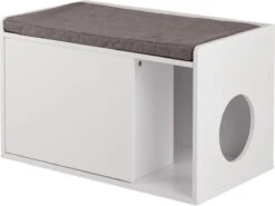 Relaxdays Kattenbak Ombouw - Met Zitkussen - Kattenhuis Wit - Kattenmeubel - Kattenkast 18 Relaxdays Kattenbak Ombouw - Met Zitkussen - Kattenhuis Wit - Kattenmeubel - Kattenkast -Merkloos Winkel 1200x898 3