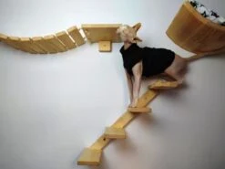 Kattentrap Hout - Linksonder Naar Rechtsboven - Handgemaakte Kattenladder - Katten Klimmuur Klimwand -Merkloos Winkel 1200x898 5