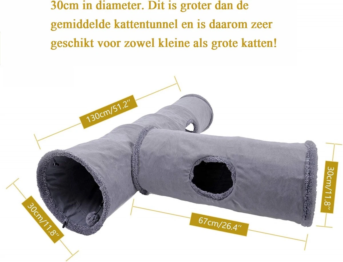 Bonbox Shop - Kattentunnel - 130 CM - Katten Speelgoed - Kitten - Spelen- Speeltunnel - Speelgoed Voor Katten 2 Bonbox Shop - Kattentunnel - 130 CM - Katten Speelgoed - Kitten - Spelen- Speeltunnel - Speelgoed Voor Katten - Afbeelding 2