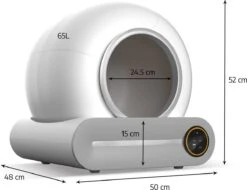 Merkloos Petlux® Zelfreinigende Automatische Kattenbak Met App En LED-Touch -Merkloos Winkel 1200x921 3