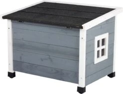 MyMax Kattenhuis - Hout - Openslaand Bitumen Dak - Kattenhuis Voor Buiten - Kattenhok - Kattenhuisje Hout - Grijs - 57*45*43CM -Merkloos Winkel 1200x921 4