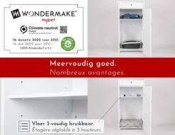 WONDERMAKE® Grote Kattenkast Houten Voor Kattenbak Kattentoilet, XL-kattenbak Dressoir Kastje Met Schuiflade, Designer Kattenhuis Met Kattenhol Kattenbakkast, Kasten Kast Voor Katten Binnen Hoog, 51 X 46 X 96 Cm, Wit -Merkloos Winkel 1200x922 6