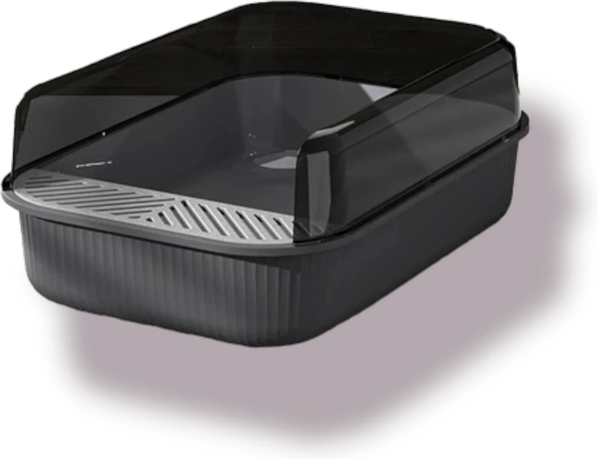 Merkloos Kattenbak - Zwart - Open - Incl. Schep - Modern - Hip - Trendy - Design Kattenbak 2 Merkloos Kattenbak - Zwart - Open - Incl. Schep - Modern - Hip - Trendy - Design Kattenbak - Afbeelding 2