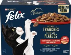 Felix Heerlijke Plakjes Farm Selectie Kattenvoer Nat 4(12x80g) -Merkloos Winkel 1200x940