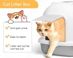 Nobleza ZSW - Kattenbak Met Kattenbakschep - 54x41x45 Cm - Grijs- L 9 Nobleza ZSW - Kattenbak Met Kattenbakschep - 54x41x45 Cm - Grijs- L -Merkloos Winkel 1200x943