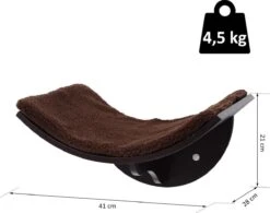 Merkloos Paws And Claws - Cat Shelf – Hangmat Kat – Kattenplank - Kattenbed - Wasbaar – Wandmontage – MDF - Bruin -Merkloos Winkel 1200x946 1