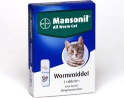 Mansonil All Worm Cat Ontworming - Kat - 4 Tabletten -Merkloos Winkel 1200x950 1