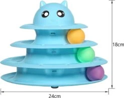 Sefaras Kattenspeeltjes - Set Bestaande Uit 14 Stuks - Kattenspeelgoed - Rond Draaiende Bal - Kattenspeeltje - Intelligente Kattenspeelgoed - Catch The Balls - Blauw -Merkloos Winkel 1200x951 1