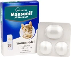 Mansonil All Worm Cat Ontworming - Kat - 4 Tabletten -Merkloos Winkel 1200x958 2