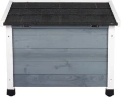 MyMax Kattenhuis - Hout - Openslaand Bitumen Dak - Kattenhuis Voor Buiten - Kattenhok - Kattenhuisje Hout - Grijs - 57*45*43CM -Merkloos Winkel 1200x969 3