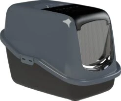 PeeWee EcoHus Kattenbak - Antraciet - 56 X 39 X 38 Cm