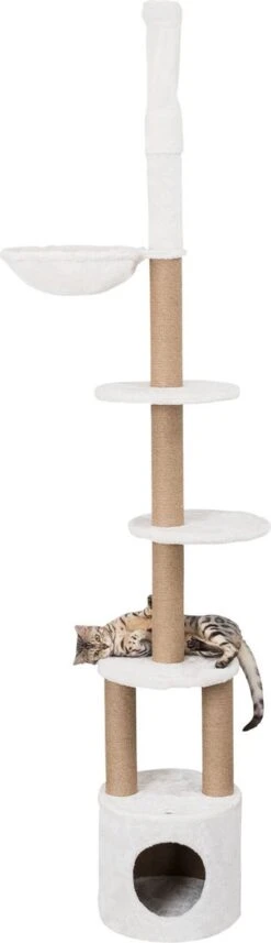 TRIXIE Kattenkrabpaal Aurelio 220-250 Cm Wit En Bruin -Merkloos Winkel 346x1200