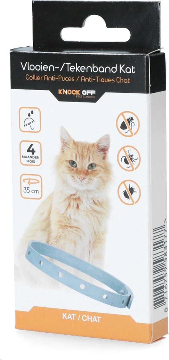 Knock Off Vlooien-tekenband – 100% Natuurlijke Vlooienbestrijding - Zonder Schadelijke Pesticiden Of Gif – Effectief Tot 4 Maanden – Nederlands- En Franstalige Handleiding – Regen- En Waterbestendig - Geschikt Voor Katten – 35 Cm 4 Knock Off Vlooien-tekenband – 100% Natuurlijke Vlooienbestrijding - Zonder Schadelijke Pesticiden Of Gif – Effectief Tot 4 Maanden – Nederlands- En Franstalige Handleiding – Regen- En Waterbestendig - Geschikt Voor Katten – 35 Cm - Afbeelding 4