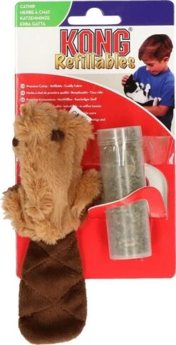 Kong Kat Catnip Bever - Speelmuis - Bruin - 3,8 X 4,5 X 4,2 -Merkloos Winkel 611x1200