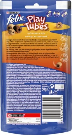 Felix PlayTubes - Kattensnacks - Kip & Lever - 8 X 50g -Merkloos Winkel 646x1200 2
