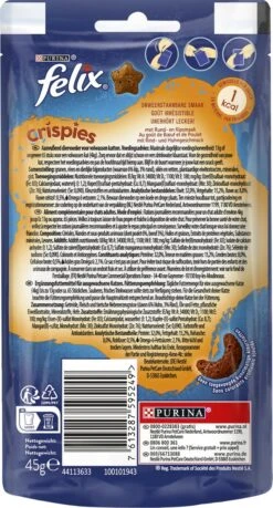 Felix Crispies - Kattensnacks Rund & Kip - 8 X 45g -Merkloos Winkel 646x1200 3