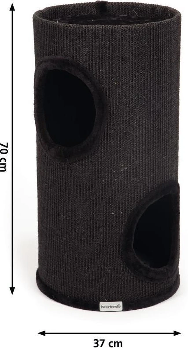 Beeztees Stina - Krabton - Zwart - 37x70 Cm 2 Beeztees Stina - Krabton - Zwart - 37x70 Cm - Afbeelding 2