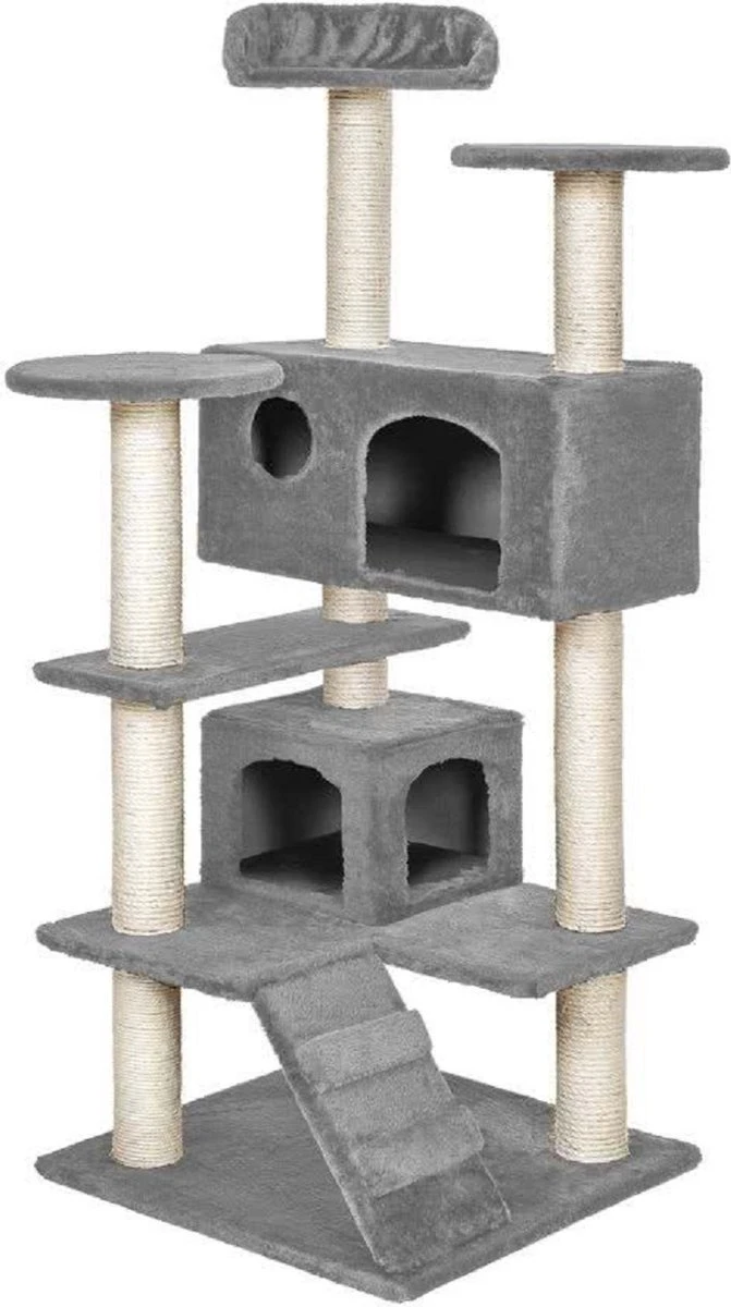 Topmast Krabpaal - Kattenpaal - Mickey - 50 X 50 X 132 Cm - Grijs 1 Topmast Krabpaal - Kattenpaal - Mickey - 50 X 50 X 132 Cm - Grijs