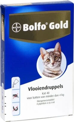 Bayer Bolfo Gold 40 Anti Vlooienmiddel - Kat - 0 Tot 4 Kg - 4 Pipetten -Merkloos Winkel 729x1200