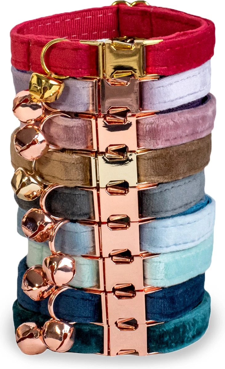 ACE Pets Kattenhalsband Met Belletje – Halsband Kat & Kitten - Kittenhalsband & Kattenbandje - Kattenbelletje - Pluche Velvet - Groen 4 ACE Pets Kattenhalsband Met Belletje – Halsband Kat & Kitten - Kittenhalsband & Kattenbandje - Kattenbelletje - Pluche Velvet - Groen - Afbeelding 4