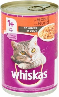 Whiskas Natvoer - Adult - Rund - 12 X 400 Gr -Merkloos Winkel 739x1200 1