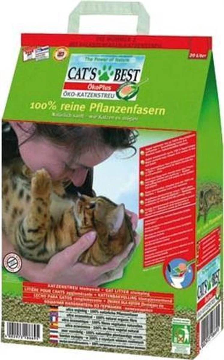Cat's Best Oko Plus Korrels - Kattenbakvulling - 40 L 2 Cat's Best Oko Plus Korrels - Kattenbakvulling - 40 L - Afbeelding 2