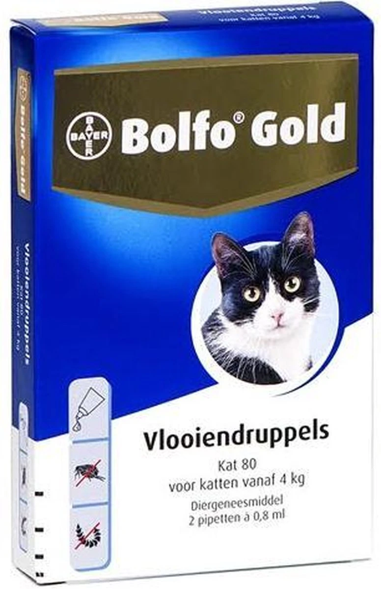 Bayer Bolfo Gold 40 Anti Vlooienmiddel - Kat - 0 Tot 4 Kg - 2 Pipetten 3 Bayer Bolfo Gold 40 Anti Vlooienmiddel - Kat - 0 Tot 4 Kg - 2 Pipetten - Afbeelding 3