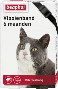 Beaphar Vlooienband Kat - Vlooienbestrijding - Zwart