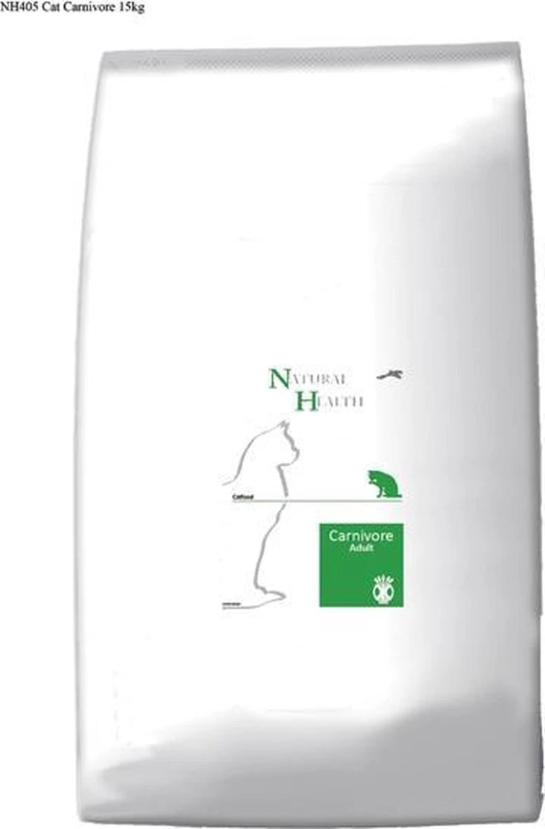 Natural Health Droogvoer NH Cat Carnivore - 15KG 1 Natural Health Droogvoer NH Cat Carnivore - 15KG
