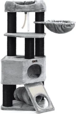 MIRA Home Krabpaal – Poezen Krabpaal – Pluche - Grijs – 52x52x42