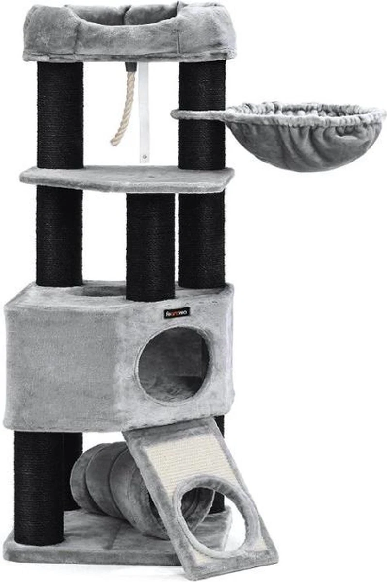 MIRA Home Krabpaal – Poezen Krabpaal – Pluche - Grijs – 52x52x42 1 MIRA Home Krabpaal – Poezen Krabpaal – Pluche - Grijs – 52x52x42