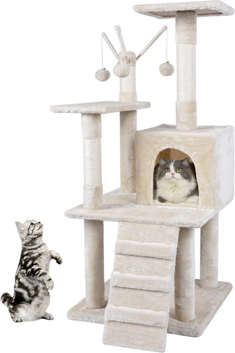 Merkloos MC Star Krabpaal Voor Grote Katten Cat Tree - 55 X 50 X 121 Cm - Beige 1 Merkloos MC Star Krabpaal Voor Grote Katten Cat Tree - 55 X 50 X 121 Cm - Beige