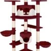 Tectake - Krabpaal Fippi Kattenkrabpaal - 201 Cm Hoog - Rood/wit - 402187